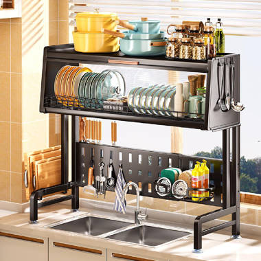 Metal dish drainer discount rack